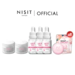 นิสิตล็อคใส 3 + นิสิตครีม 2 ฟรีสบู่ 1 ก้อน